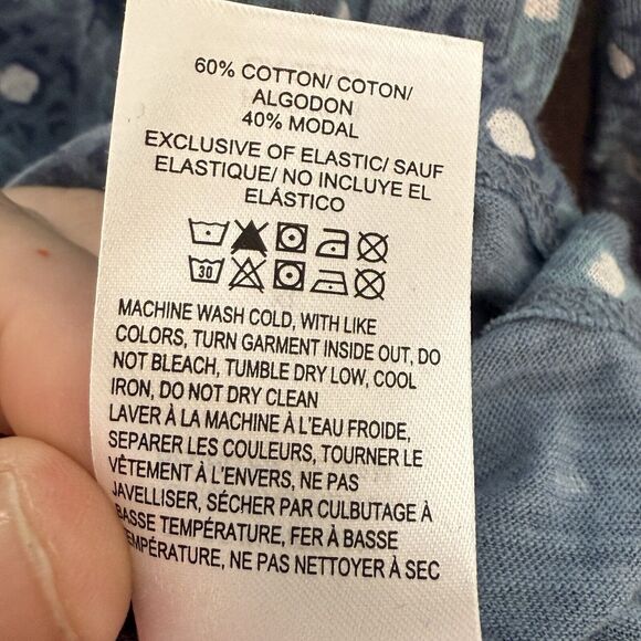 Lucky Brand Long Sleeve Top Women’s Size XL Blue Floral Print - Picture 7 of 8